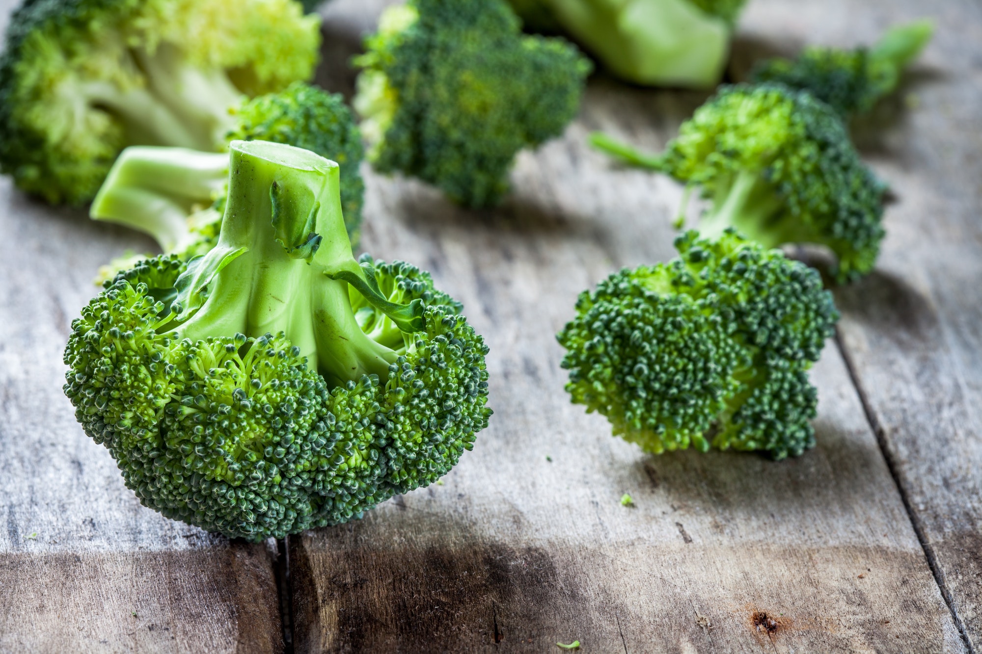 Fresh raw organic broccoli