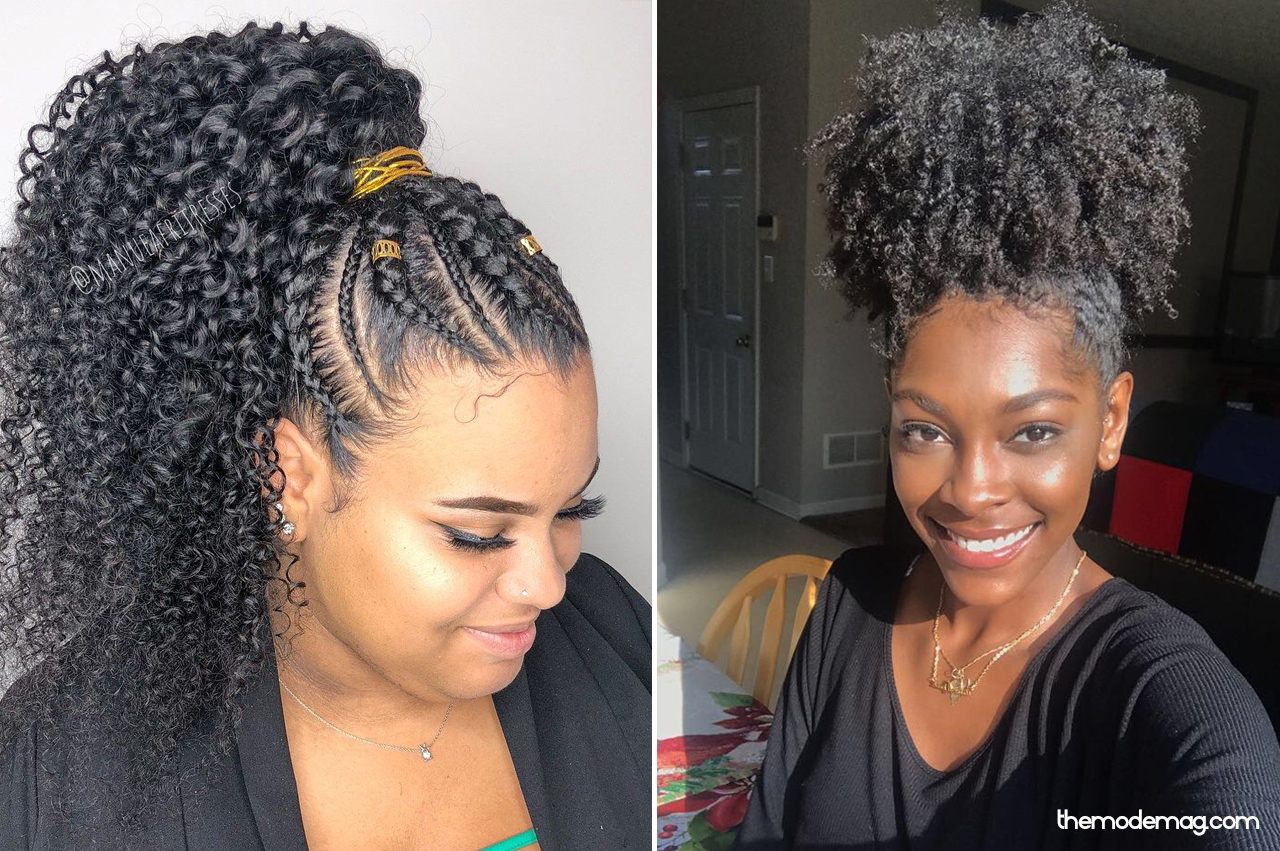 18 Simple Natural Hair Quick Styles For 2020 Themodemag
