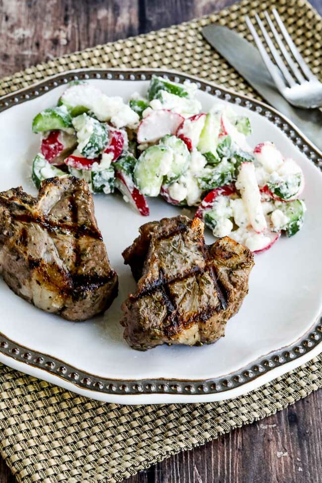 GRILLED LAMB CHOPS WITH GARLIC, ROSEMARY, AND THYME