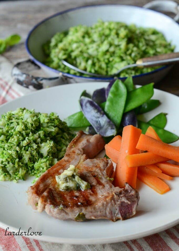 Lamb Chops With Broccoli Rice